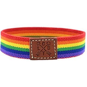 BDM Herenarmband van stof of vrouw met de vlag van homo, LGTBI, biseksueel, lesbisch en transgender trots. Zeer comfortabel en rekbaar om cadeau te geven, vriendschapsarmband., Stof