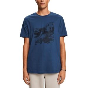 ESPRIT Esprit T-shirt voor heren, 420/Grijs Blauw