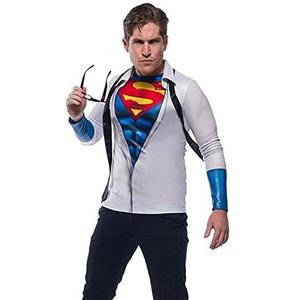 Rubie's Officieel DC Superman Photo Real Top herenkostuum, standaardmaat, borstomvang 107-111,8 cm