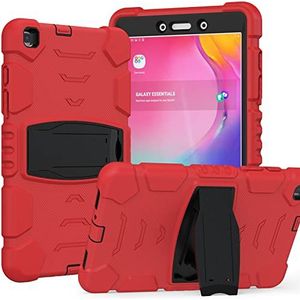 Robuuste beschermhoes voor Samsung Galaxy Tab A 8.0 2019 SM-T290/T295/T297, rondom bescherming voor kinderen en studenten, rood