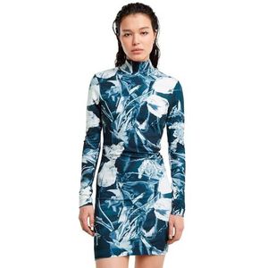 G-STAR Casual bedrukte slim jurk voor dames, Veelkleurig (White Liquid Layers D25037-d774-g896), XXL