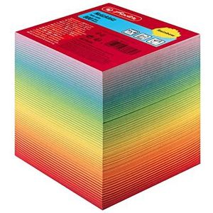 Herlitz 10901973 notitieblok kubus 800 vellen 9 x 9 x 8,5 cm (regenboogkleuren)