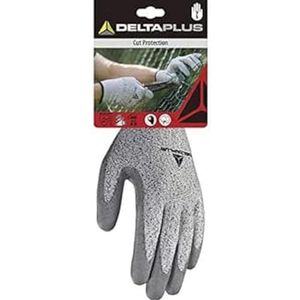 Deltaplus DPVECUT34GR07 Econocut fijne gebreide handschoenen met PU-coating, 13-punts verdeling, grijs, maat 07