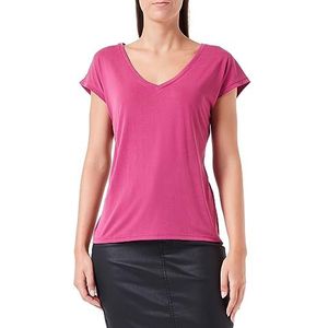 VERO MODA Vmfilli Ss T-shirt met V-hals Ga Noos T-shirt voor dames, Framboos