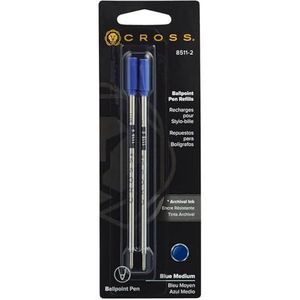 Cross balpenvulling 2 stuks medium blauw