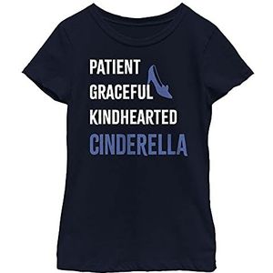 Disney Cinderella Characteristic Stack Girls T-Shirt Standard Navy, Navy Blauw
