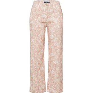 Raphaela by Brax Pary Linen Jungle Print Slipje, casual broek voor dames, Koraal