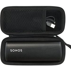 Khanka Hard Case Reisetui Draagtas voor Sonos Roam Bluetooth-luidspreker, Alleen Case (zwart)