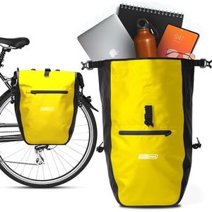 2Radwerk Fietstas voor bagagedrager, 25,4 liter, 100% waterdicht, met draaggreep en schouderriem, fietstas, fietstas, bagagedragertas, fietstas achter, 56,5 x 30 x 15 cm