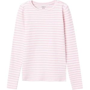 NAME IT Nmfsuraja XSL Ls Top Noos meisjes T-shirt met lange mouwen, perfect roze/strepen: strepen, 104, Perfect roze / strepen: strepen