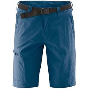 Maier Sports - Bermuda, outdoorbroek/functionele broek/shorts voor heren met bi-elastische riem, sneldrogend en waterdicht, Blauw teken