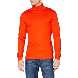 Trigema 685010 T-shirt met lange mouwen voor heren, Oranje (neon oranje)