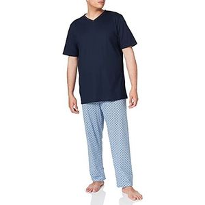 Seidensticker pyjama lange heren pijama set, Nachtblauw.