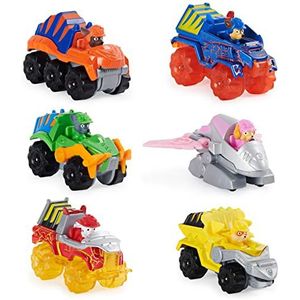 Paw Patrol True Metal Dino Rescue Set van 6 metalen spuitgietvoertuigen in schaal 1:55, compatibel met True Metal speelspel vanaf 3 jaar