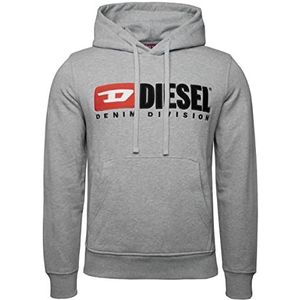 Diesel S-Ginn-Hood-DIV sweatshirt, uniseks, volwassenen, grijze mix (geen borstel), XS, Grijze mix (geen borstel)