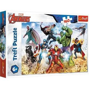 Trefl, Puzzel, klaar om de wereld te redden, Marvel Avengers, 160 stukjes, voor kinderen vanaf 6 jaar