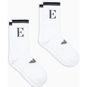 EMPORIO ARMANI Chaussettes pour homme, Blanc/blanc, taille unique