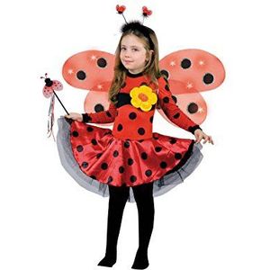 Ciao - Lieveheersbeestje Lucine Del Bosco kostuum voor meisjes met lichtgevende vleugels, 4-6 jaar