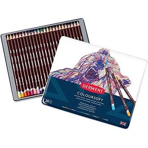 Derwent Coloursoft 0701027 kleurpotloden, professionele kwaliteit, 24 stuks