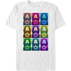 Marvel Unisex Avengers Classic Pop Organic T-Shirt Korte Mouw Wit XXL, Weiss