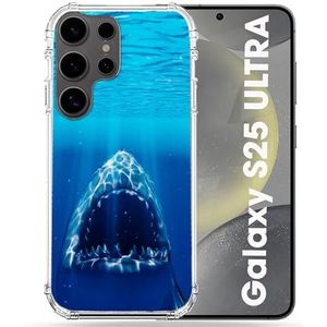 Cokitec Coque Renforcée pour Samsung Galaxy S25 Ultra Animal Requin Dent