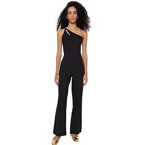 Trendyol Trendyol Effen geweven jumpsuit voor dames, tuinbroek (1 stuk), zwart.