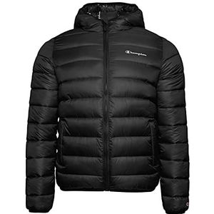 Champion Legacy outdoor jas met capuchon voor jongens, zwart.