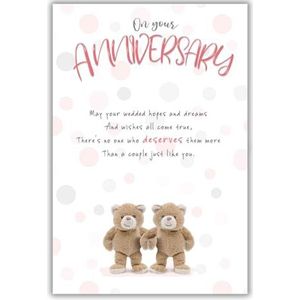 Verjaardagskaart met spreuk ""On Your Anniversary"" trouwdagskaart verjaardagskaart trouwdagkaart wenskaart