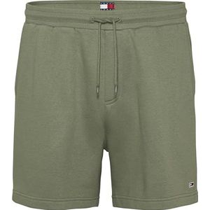 Tommy Jeans Short de plage pour homme avec cordon de serrage Motif drapeau, Vert (Aruba Green), XS
