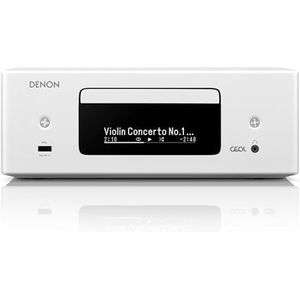 Denon RCD-N12DAB Compact systeem met hifi-versterker, cd-speler, internetradio, muziekstreaming, HEOS multiroom, Bluetooth en wifi, AirPlay 2, compatibel met Alexa, 2 optische tv-ingangen,