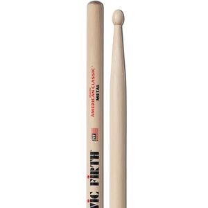 Vic Firth American Classic metalen eetstokken, Amerikaanse caryer, houten punt