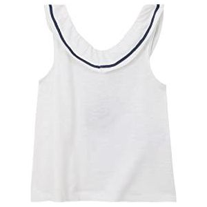 Gocco T-shirt en mousseline brute pour fille, Blanc cassé, 7-8 ans