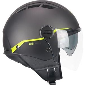 CGM Open Face helm, 116G AIR BICO grafiet neongeel, mat, L (59-60 cm)