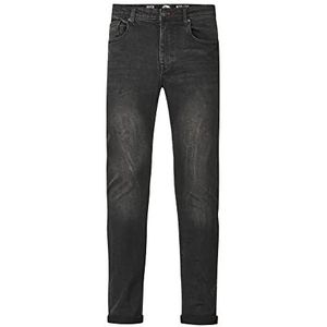Petrol Industries Nash skinny jeans voor heren, smalle pasvorm, zwart, zwart.