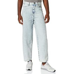Urban Classics Heren baggy jeans met lage stap 90 losse pasvorm met riemlus maat 30 tot 38, Delavé