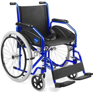 AIESI® Lichtgewicht opvouwbare rolstoel voor gehandicapten en senioren AGILA EVOLUTION, uittrekbare armleuningen en voetensteunen, veiligheidsgordel