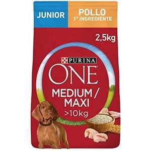 PURINA ONE Medium/Maxi > 10 kg droogvoer voor honden, 4 zakken van 2,5 kg