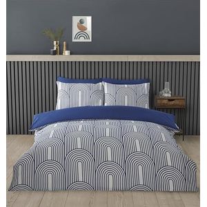 Rapport home Blauw en wit Arches tweepersoons beddengoedset