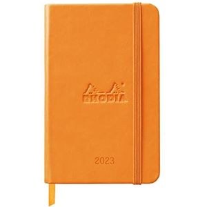 RHODIA 194101C - Weeplanner 2023 oranje - A6 10 x 15 cm - horizontaal agendarooster - 144 pagina's 90 g/m - hardcover - Rhodiatime-collectie