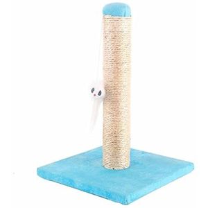 Nobleza - Krabpaal voor katten, sisal, met speelgoed, klein, kleur blauw. Afmetingen: 25 x 25 x 35 cm.