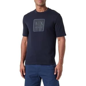 Armani Exchange T-shirt pour homme The Urban Expedition, durable, logo HD sur le devant, bleu marine, taille XS, bleu marine, XS