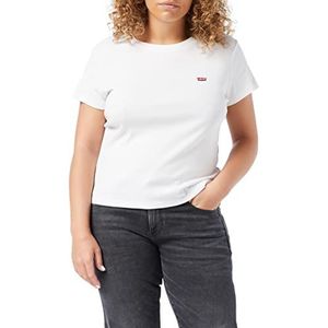 Levi's tees t-shirt dames, Pl Ss Baby Tee White +