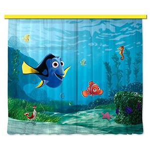 Dory en Nemo, voor onderwaterwandelingen, Disney gordijnen voor kinderkamer, 180 x 160 cm
