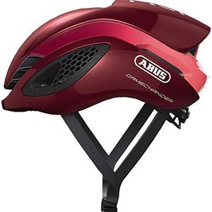 ABUS GameChanger Racefietshelm, aerodynamische fietshelm met optimale ventilatie-eigenschappen voor dames en heren, bordeauxrood, maat L