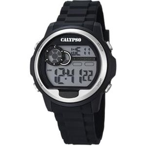 Calypso - K5667/1 - herenhorloge - kwarts - digitaal - alarm - stopwatch - armband van zwart kunststof