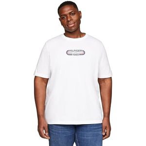 Tommy Hilfiger Bt-Hilfiger Track Graphic Tee-b S/S T-Shirts pour homme, White, 3XL grande taille taille tall