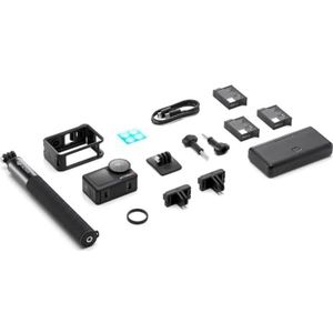 DJI Osmo Action 5 Pro Adventure Combo 4K actiecamera met 1/1,3 inch sensor, 12 uur lange batterijduur met 3 batterijen, stabilisatie, dubbel OLED-touchscreen, mini-actiecamera voor op reis,