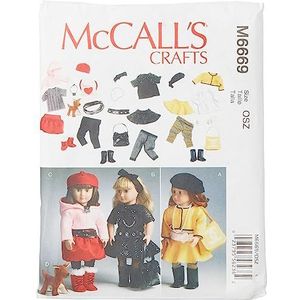 McCall's Kleding voor poppen, accessoires en honden, één maat, model 18'