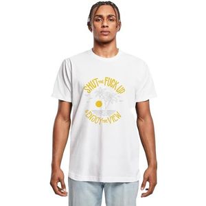 Mister Tee Shut The Fuck Up & Enjoy The View T-shirt pour homme, taille XL, blanc, Blanc., XL