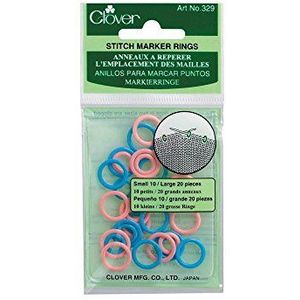 Clover mesh locatie spotten ringen, roze/blauw